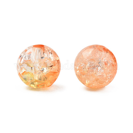 Perles en acrylique transparentes craquelées CACR-N002-08A-1