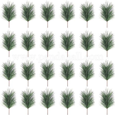 Superfundings 20pcs künstliche Kiefer Zweige Kiefernnadeln Zweige für Weihnachtsgirlande Kranz Verschönerung 160x90x90mm DIY-WH0168-74-1