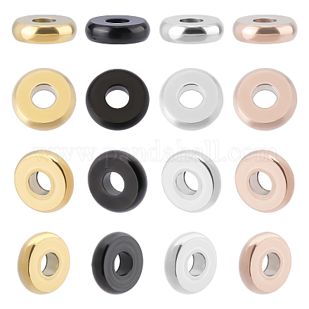 Unicraftale 40 pièces 4 couleurs placage ionique (ip) 304 perles d'espacement en acier inoxydable STAS-UN0030-56-1