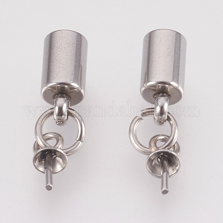 Stainless Steel Cup Bail Pin Pendants X-STAS-P149-03P-1