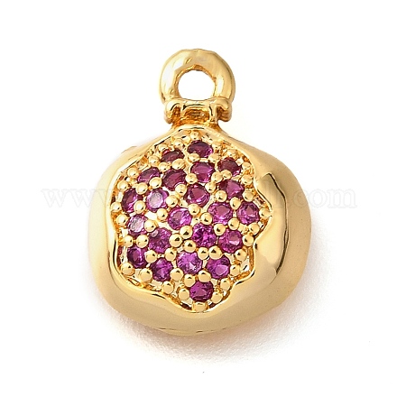 Латунные микропаве прозрачные подвески с фианитом KK-U065-05A-G-1