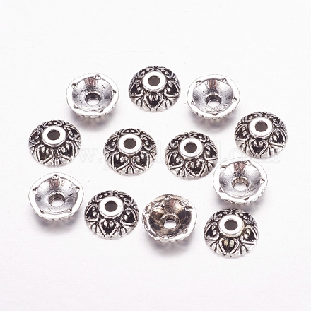 Тибетском стиле сплав шарик крышки X-LFH10353Y-NF-1