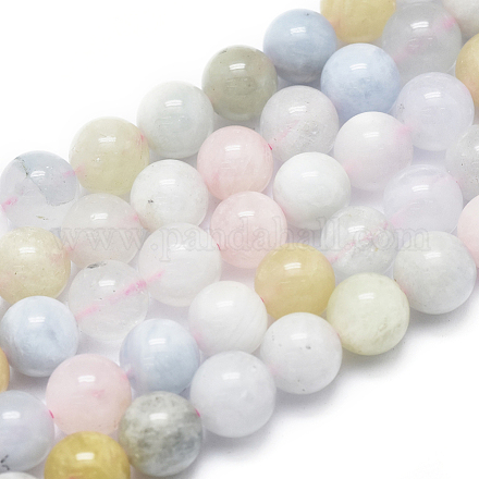 Fili di perle di natura morganite G-D0001-03-6mm-1