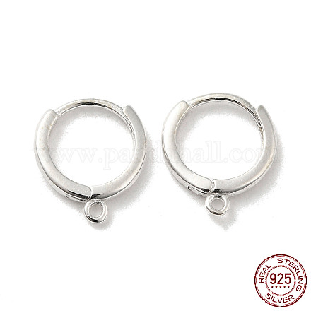 925 orecchino a cerchio Huggie in argento sterling STER-K174-15B-S-1