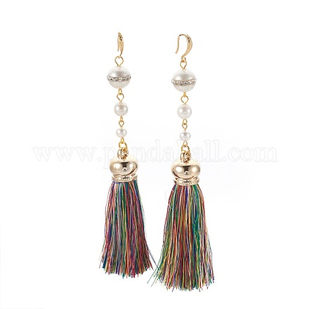 Shell Pearl Beads Dangle Earrings EJEW-JE02853-1