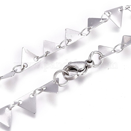 Collares de cadena de eslabones de 304 acero inoxidable NJEW-L457-007P-1