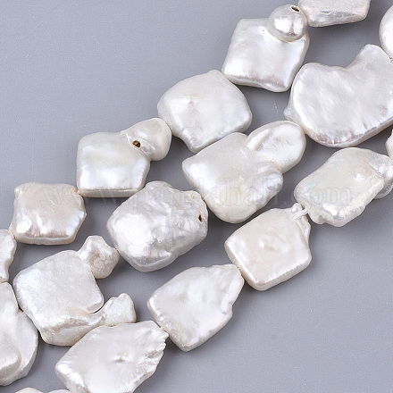 Hebras de perlas keshi de perlas barrocas naturales PEAR-Q015-011-1
