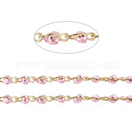 Handgefertigte Perlenkette aus Messing CHC-G011-08G-07-1