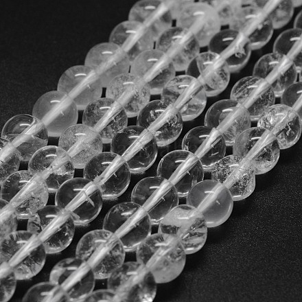 Granos de cristal de cuarzo natural hebras X-G-F570-01-6mm-1