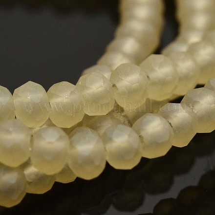 Pearl Luster Plated Faceted Rondelle Glass Beads Strands EGLA-J054-2.5x2mm-PL03-1