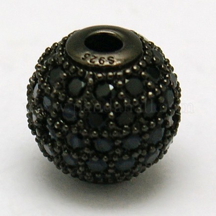 Perles rondes en 925 argent sterling STER-O021-01B-8mm-1