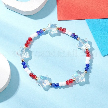 Браслеты из стеклянных бусин для женщин BJEW-TA00597-1