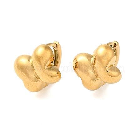 Настоящие серьги-кольца из нержавеющей стали 304 с покрытием из 18-каратного золота EJEW-U009-02G-06-1