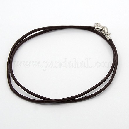 Leather Cord Necklace Making MAK-F002-09-1