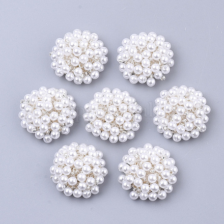 ABS Plastic Imitation Pearl Cabochons FIND-S319-25B-1