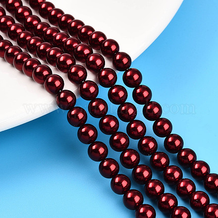 Выпечка из окрашенного перламутрового стекла жемчужные бусинки HY-N002-6mm-A13-1