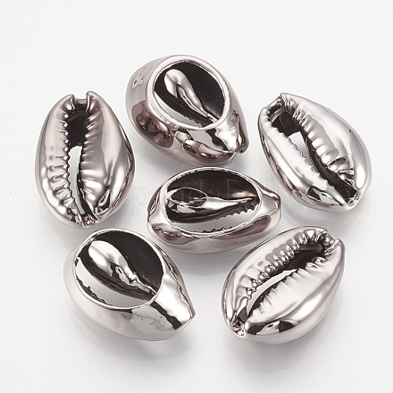 Perle di conchiglie di ciprea placcate SHEL-S269-80A-1