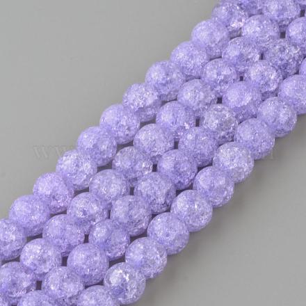 Chapelets de perles en quartz craquelé synthétique GLAA-S134-10mm-15-1