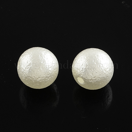 Perles rondes en plastique ABS imitation perle X-SACR-Q105-26C-1