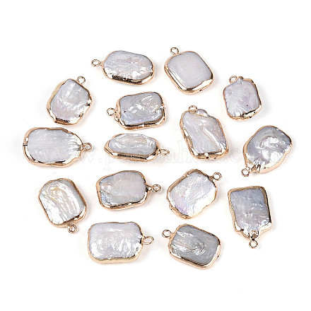 Прямоугольные подвески из натурального жемчуга кеши&nbsp;LS-PEAR-S020-D10-1