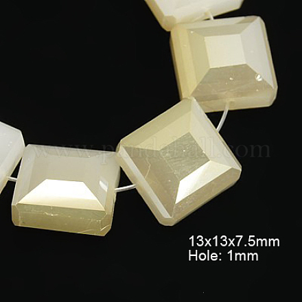 Electorplated Glass Beads EGLA-H002-E-02-1