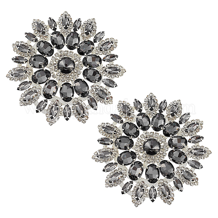 2 шт. кабошоны из сплава стеклянных стразов FIND-FG0004-83S-1