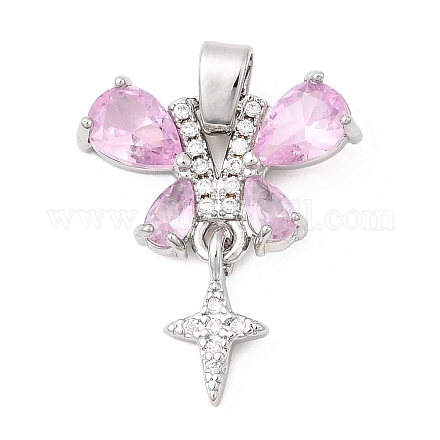 Латунные микро проложить кубического циркония подвески KK-C141-03P-1