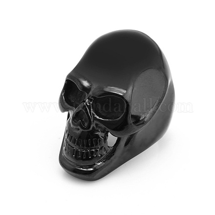 Titanium Steel Skull Finger Ring SKUL-PW0002-036D-EB-1