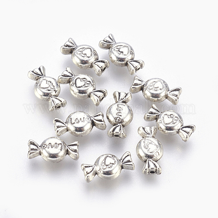 Perles en alliage de style tibétain X-TIBEB-R035-AS-LF-1