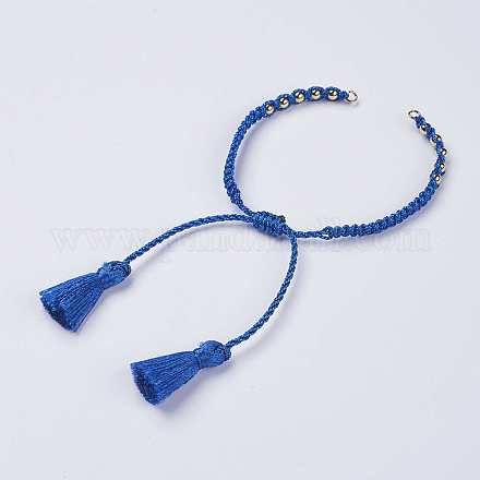 Fabrication de bracelet tressé en polyester MAK-K018-B09-1