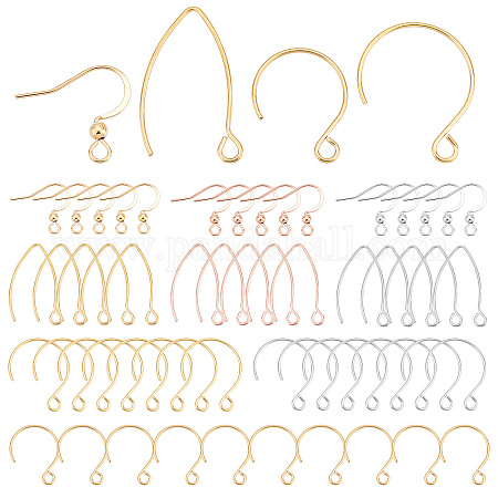 Wholesale DICOSMETIC 90Pcs 3 Styles 3 Colors 304 Stainless Steel Ear Wire  Hooks Hypoallergenic Pressed V Shape Earring Hooks Fish Hook Ear Wires for Dangle  Earring Jewelry Making 