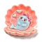 Cute Opaque Resin Cabochons, Marine Animal Cabochons, Shell Shape, 26.5x28x9mm