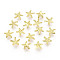 Aluminum Cabochons, Epoxy Resin Supplies Filling Accessories, for Resin Jewelry Making, Starfish Shape, No-hole, Golden, 4x4.5x0.8mm