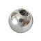 304 Stainless Steel European Beads, Large Hole Beads, Round, Stainless Steel Color, 15mm, Hole: 3.5mm