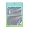 Rectangle Plastic Yin-yang Zip Lock Bags, Gradient Color Top Seal Storage Bags, Self Seal Bags, with Window and Hang Hole, Light Green, 21.9x15x0.15cm