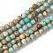 Dyed Natural Regalite/Imperial Jasper/Sea Sediment Jasper Beads Strands, Round, Cyan, 3mm, Hole: 1.2mm, about 59pcs/strand, 7.68''(19.5cm)