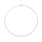 304 Stainless Steel Choker Necklaces, Lead Free & Cadmium Free, Real 18K Gold Plated, Inner Diameter: 5.18 inch(13.15cm)