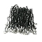 100Pcs Polyester Cord Mobile Straps, with Platinum Plated Iron Ring, Black, 5.6cm