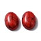 Synthetic Turquoise Dyed Cabochons, Half Oval, Red, 14x10x4.5mm