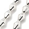 Synthetic Non-magnetic Hematite Beads Strands, Faceted, Bicone, Platinum Plated, 11.5~12x7x7mm, Hole: 1mm, about 35pcs/strand, 16.54''(42cm)