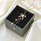 Ion Plating(IP) 304 Stainless Steel Pendant Necklace, with ABS Imitation Pearl, Bowknot, Real 14K Gold Plated, 15.55 inch(39.5cm)