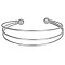 304 Stainless Steel Cuff Bangles, Torque Bangles for Women, Stainless Steel Color, 7-7/8 inch(20cm), Inner Diameter: 2-1/2 inch(6.5cm)