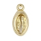 Ocean Series Alloy Pendants, Golden, Shell Shape, 17x8.5x3mm, Hole: 1.7mm