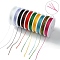 10 Rolls 10 Colors 10M 9-ply Polyester Round Thread, for Craft Tassel Making, Mixed Color, 0.3mm, about 10.94 Yards(10m)/Roll, 1 roll/color