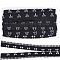 FINGERINSPIRE 2.8M 5.6cm Hook and Eye Cotton Tape Trim 3cm Spacing Black Lace-Covered Tape with Hook & Eye Black Lace Ribbons for DIY Clothing Accessories Embellishment Decorations