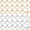 Brass Twister Clasps, Ring, Mixed Color, 5.5x1mm, Hole: 3mm, 40pcs/color, 2 colors