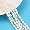 Natural Cultured Freshwater Pearl Beads Strands, Two Sides Polished, Grade 2A+, Antique White, 6~7mm, Hole: 0.6mm, about 44~45pcs/strand, 13.39''~13.58''(34~34.5cm)