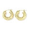 Ion Plating(IP) 304 Stainless Steel Hoop Earrings for Women, Toroidal, Real 18K Gold Plated, 29x8mm