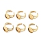 Ion Plating(IP) 304 Stainless Steel Cuff Ring Settings, Round, Golden, Tray: 12mm, 2.8~7.5mm, Inner Diameter: 18mm