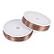 2 Rolls Baking Painted Iron Wire, Round, Coconut Brown, 0.5mm, 24 Gauge, about 262.47 Feet(80m)/Roll